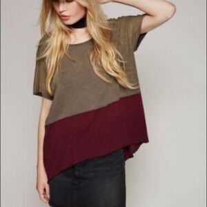 Free People Midnight Color Block Tee